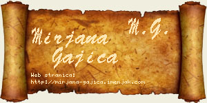 Mirjana Gajica vizit kartica